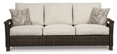 Paradise Trail Sofa with Cushion - Light Brown Outdoor Seating modern furniture Contempo Furniture