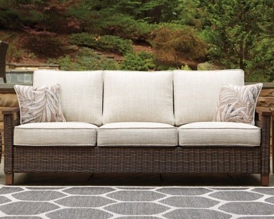 Paradise Trail Sofa with Cushion - Light Brown Outdoor Seating modern furniture Contempo Furniture