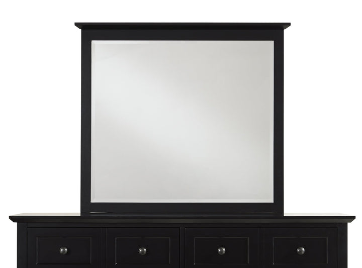 Paragon Beveled Glass Mirror in Black Mirror modern furniture Contempo Furniture