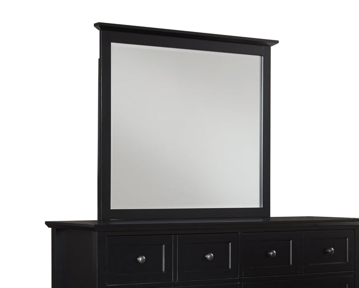 Paragon Beveled Glass Mirror in Black Mirror modern furniture Contempo Furniture