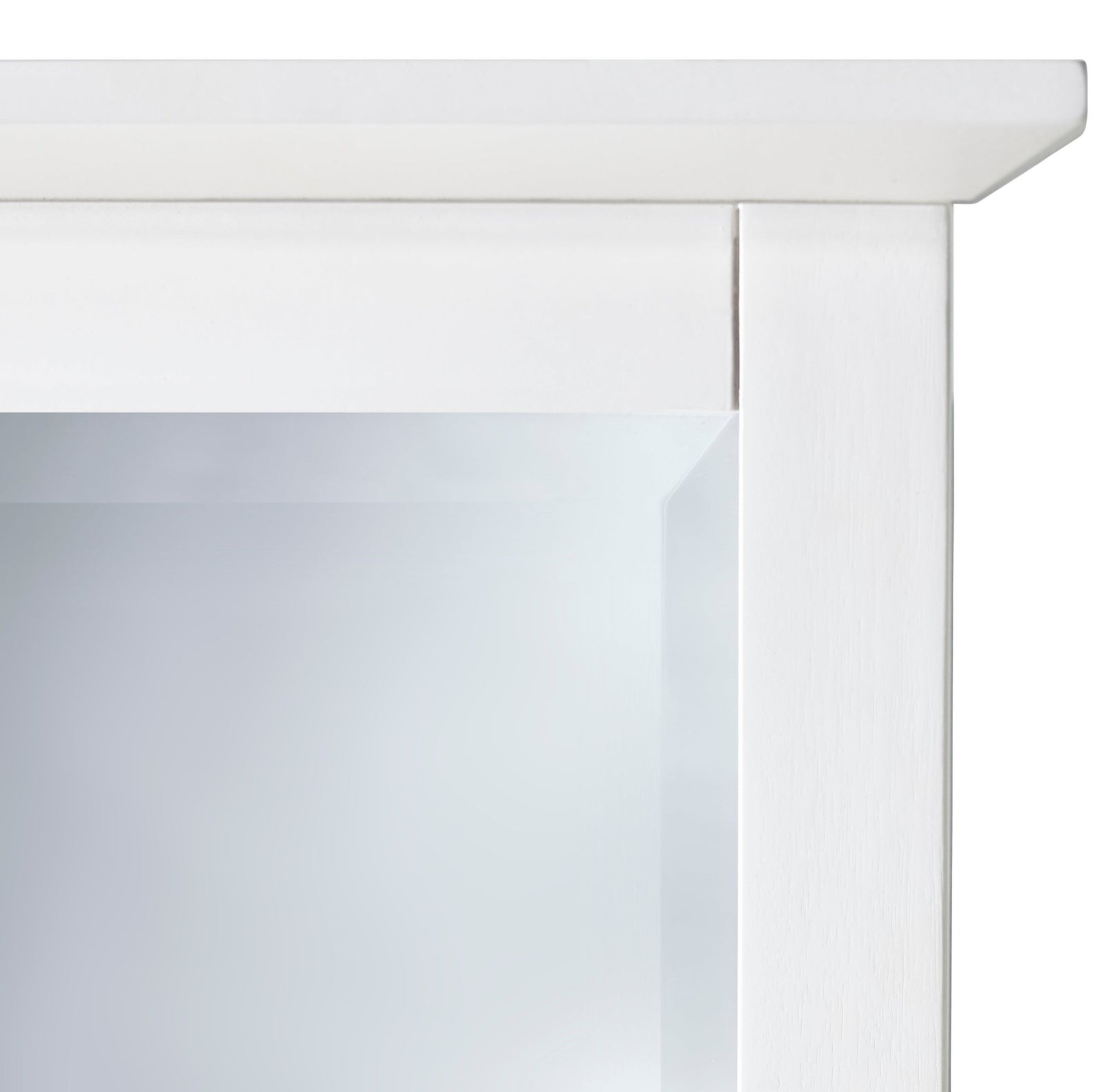 Paragon Beveled Glass Mirror in White Mirror modern furniture Contempo Furniture