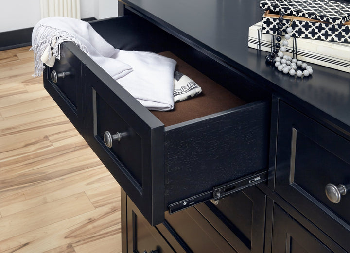 Paragon Eight Drawer Dresser in Black Dresser modern furniture Contempo Furniture