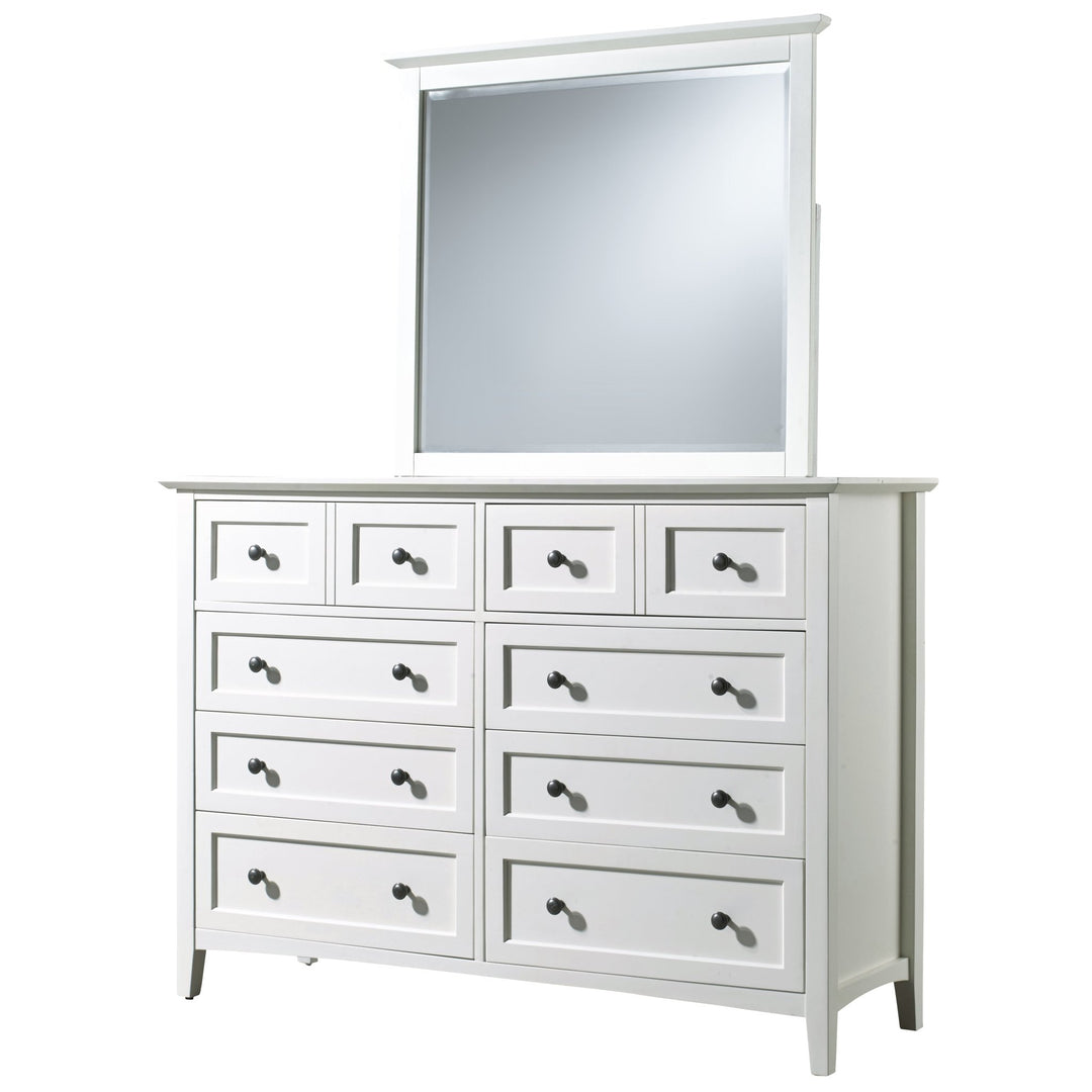 Paragon Eight Drawer Dresser in White Dresser modern furniture Contempo Furniture
