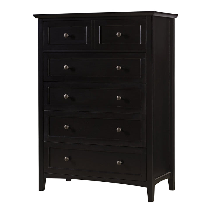 Paragon Five Drawer Chest in Black Chest modern furniture Contempo Furniture