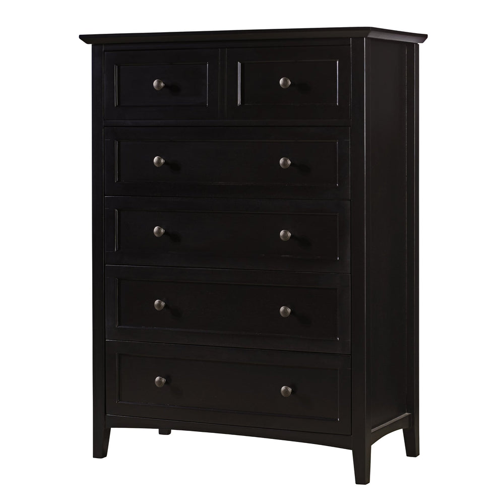 Paragon Five Drawer Chest in Black Chest modern furniture Contempo Furniture