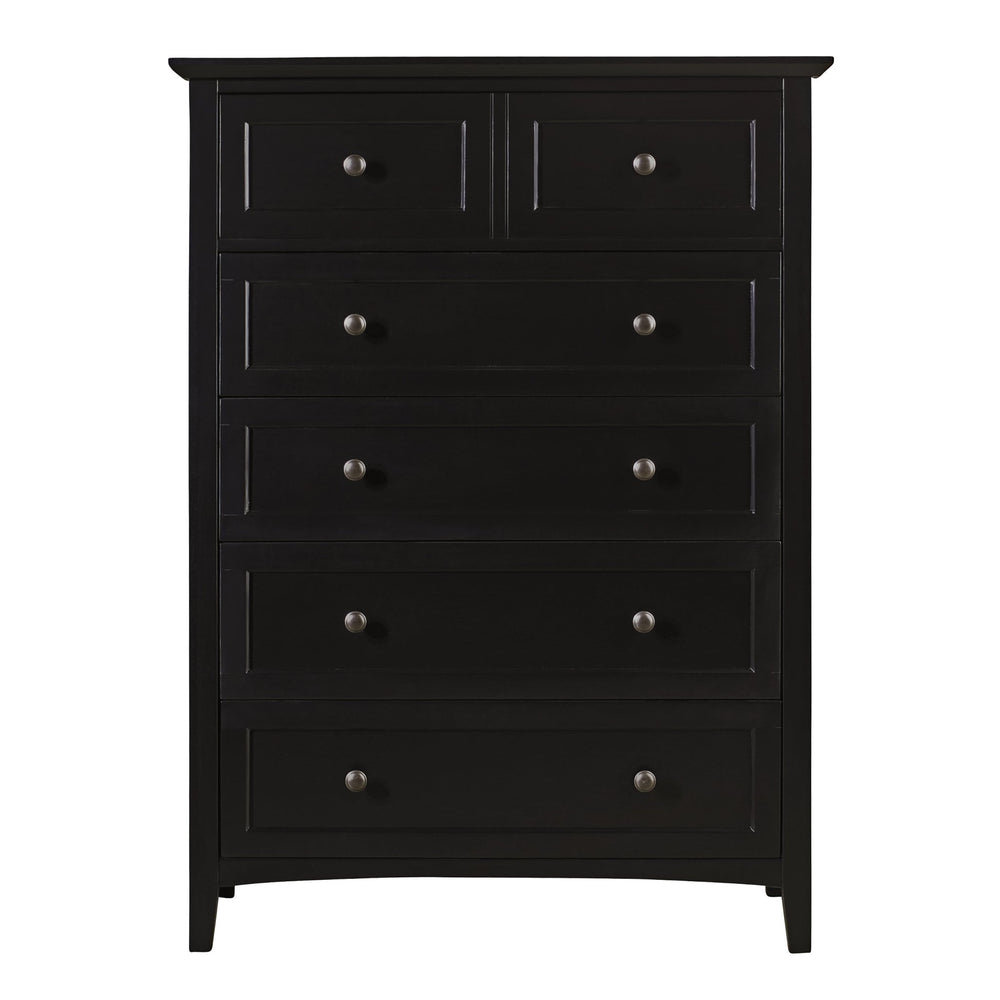 Paragon Five Drawer Chest in Black Chest modern furniture Contempo Furniture