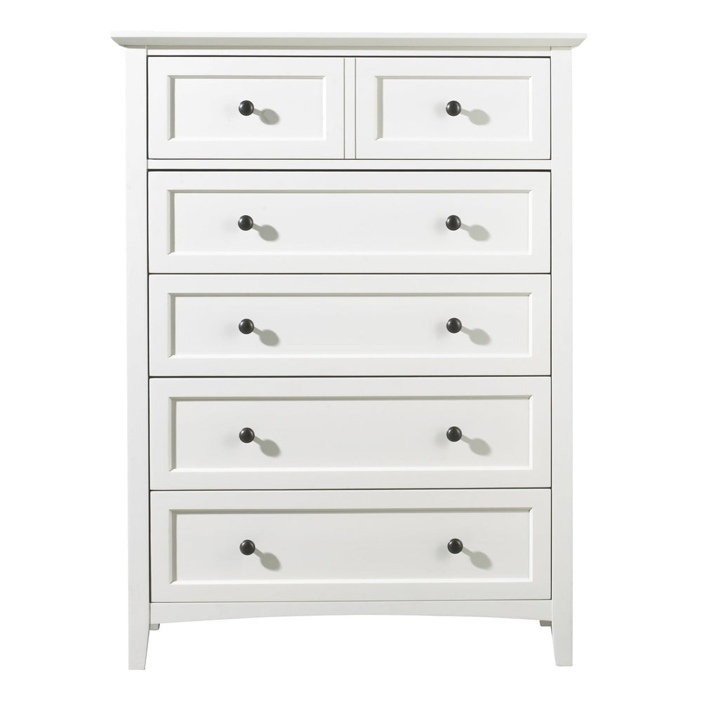 Paragon Five Drawer Chest in White Chest modern furniture Contempo Furniture