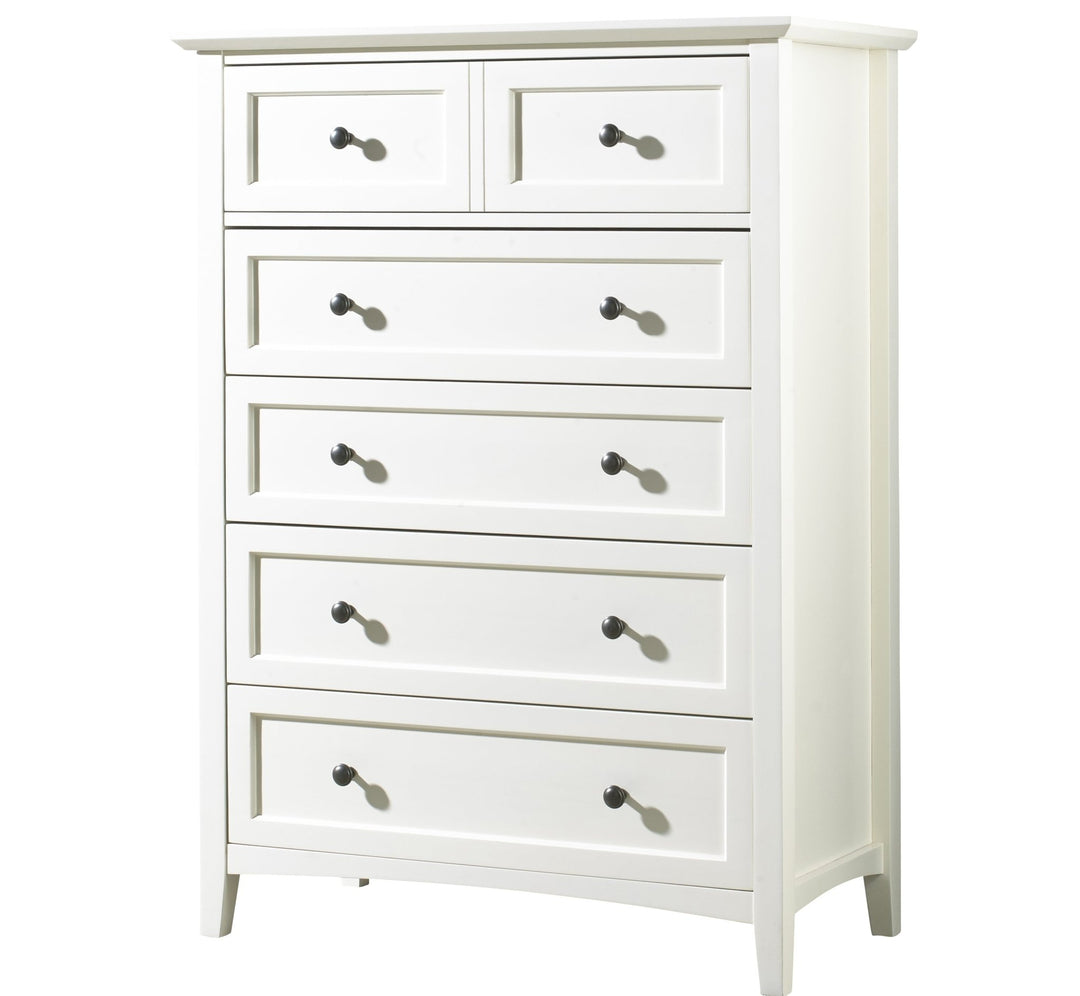 Paragon Five Drawer Chest in White Chest modern furniture Contempo Furniture