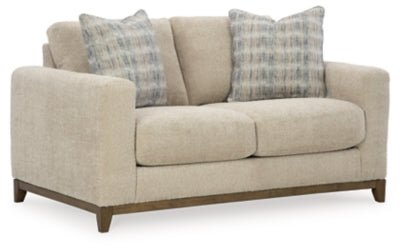 Parklynn Loveseat - Beige Stationary Loveseat modern furniture Contempo Furniture