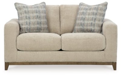 Parklynn Loveseat - Beige Stationary Loveseat modern furniture Contempo Furniture