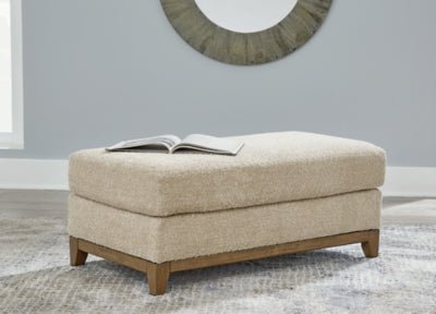 Parklynn Ottoman - Beige Upholstered Ottoman modern furniture Contempo Furniture