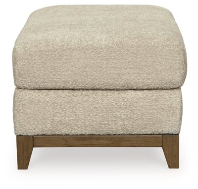 Parklynn Ottoman - Beige Upholstered Ottoman modern furniture Contempo Furniture