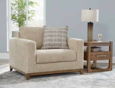 Parklynn Oversized Chair - Beige Arm Chair modern furniture Contempo Furniture