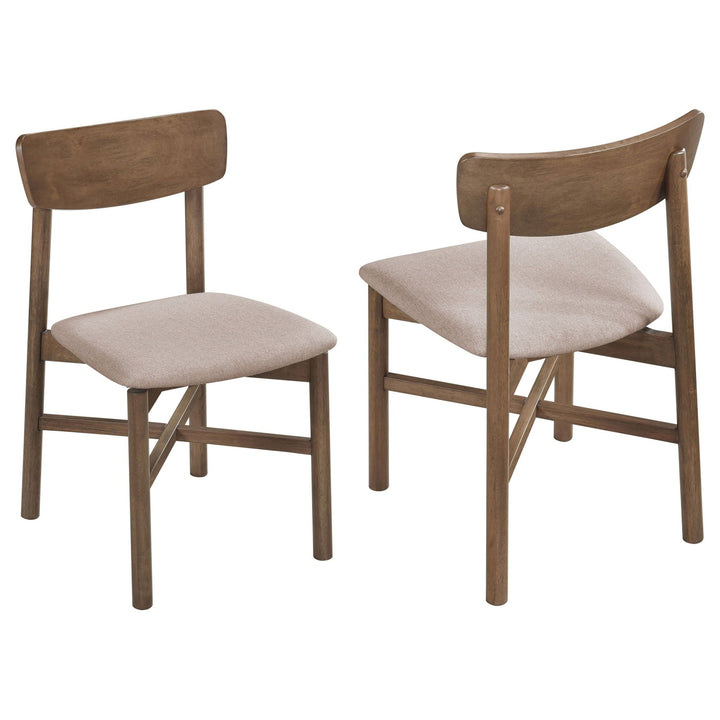 Parkridge - Dining Side Chair (Set of 2) - Natural Walnut Chair Set modern furniture Contempo Furniture