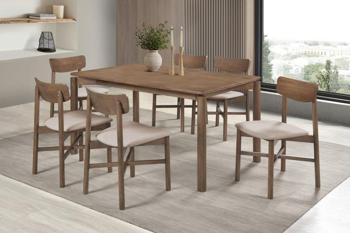 Parkridge - Rectangular Dining Table - Natural Walnut Dining Table modern furniture Contempo Furniture