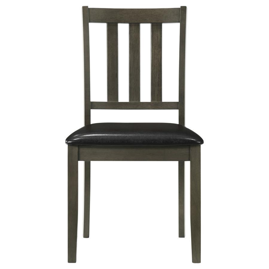 Parkwood - 5 Piece Square Dining Table Set - Charcoal 5 - Piece Dining Room Set modern furniture Contempo Furniture