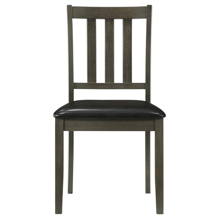Parkwood - 5 Piece Square Dining Table Set - Charcoal 5 - Piece Dining Room Set modern furniture Contempo Furniture
