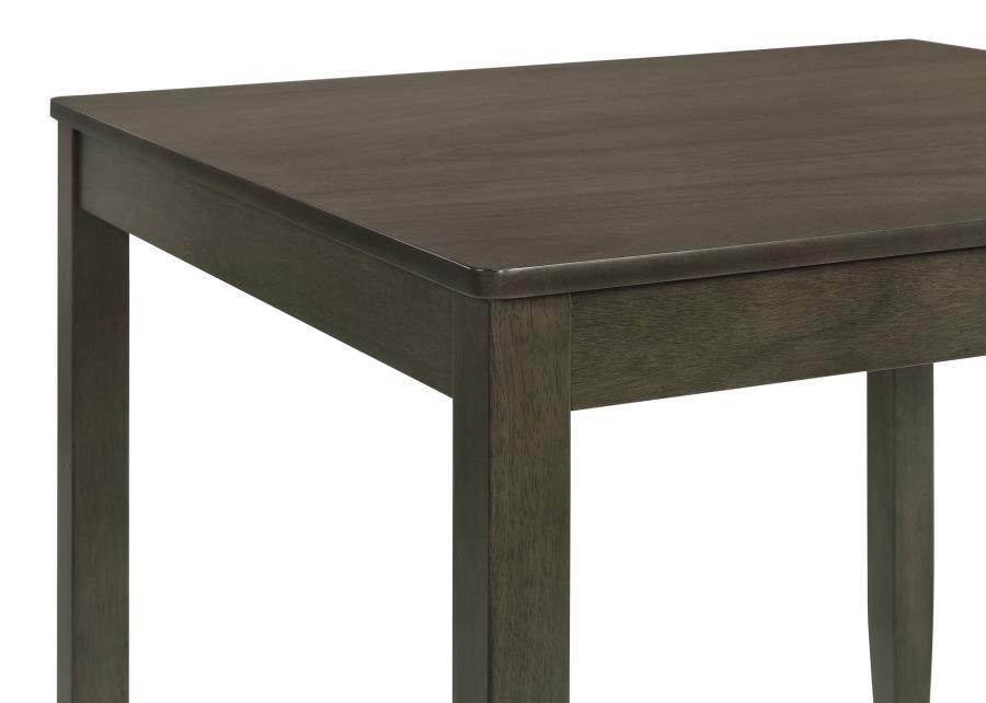 Parkwood - 5 Piece Square Dining Table Set - Charcoal 5 - Piece Dining Room Set modern furniture Contempo Furniture