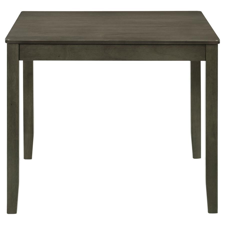 Parkwood - 5 Piece Square Dining Table Set - Charcoal 5 - Piece Dining Room Set modern furniture Contempo Furniture