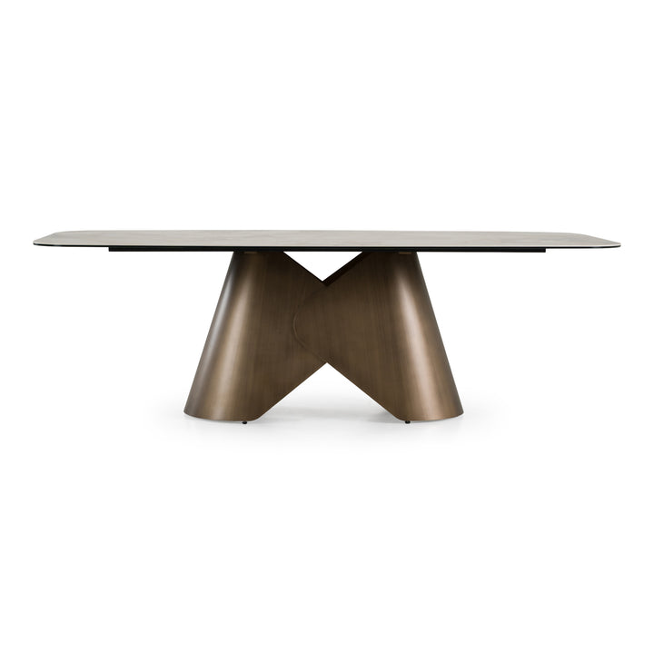Paulsen - Modern Ceramic + Brass Dining Table