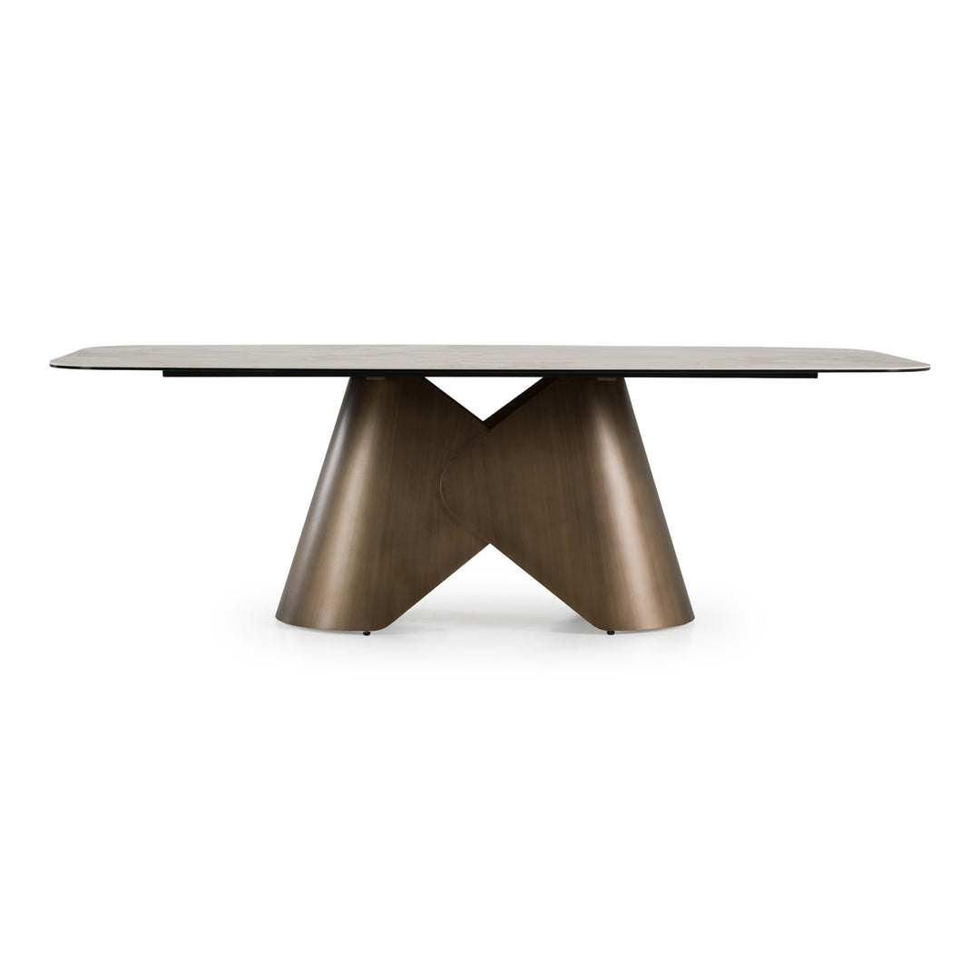 Paulsen - Modern Ceramic + Brass Dining Table