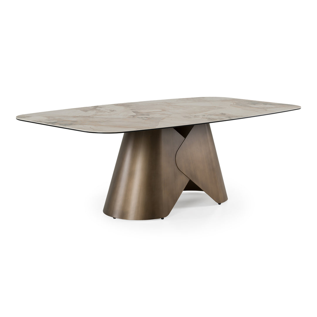 Paulsen - Modern Ceramic + Brass Dining Table