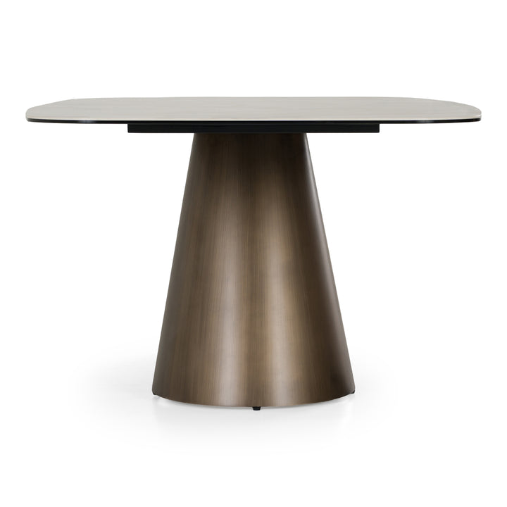 Paulsen - Modern Ceramic + Brass Dining Table