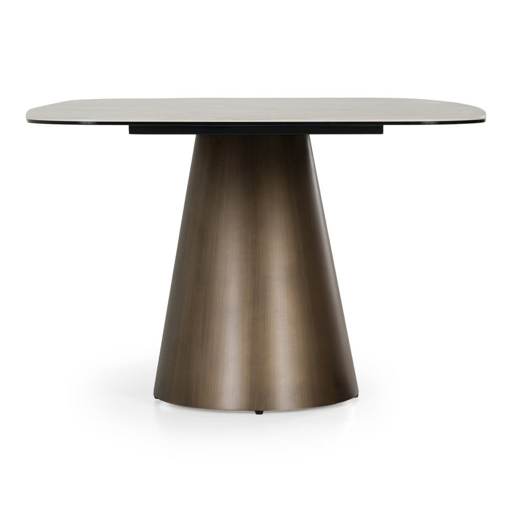 Paulsen - Modern Ceramic + Brass Dining Table - View 4