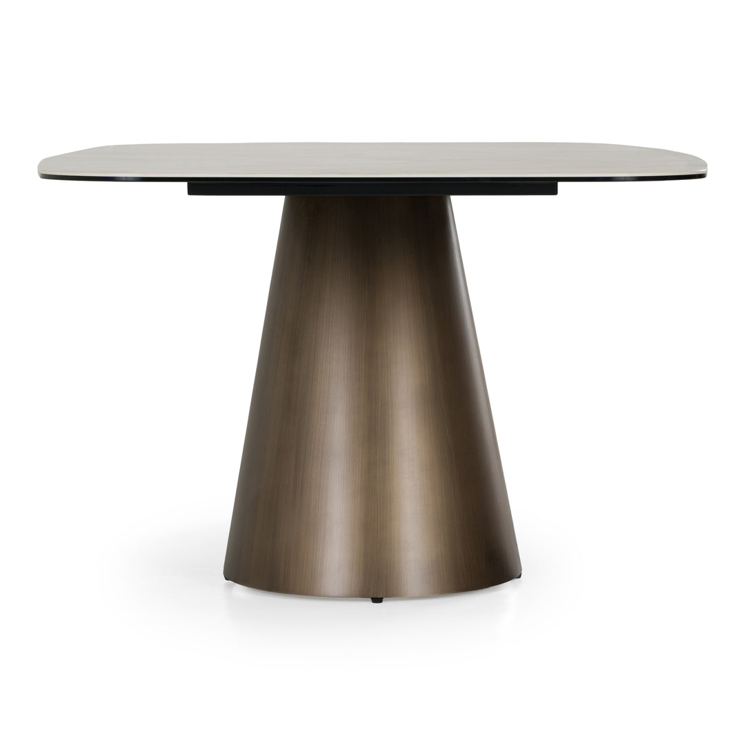 Paulsen - Modern Ceramic + Brass Dining Table