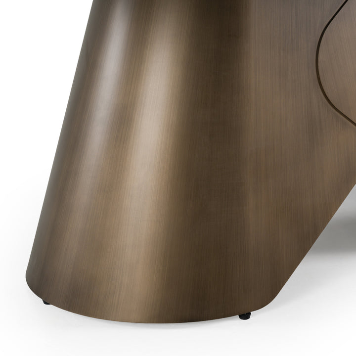 Paulsen - Modern Ceramic + Brass Dining Table
