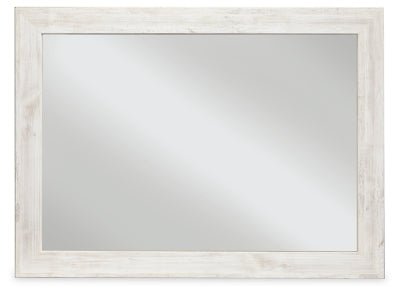 Paxberry Bedroom Mirror - White Mirror modern furniture Contempo Furniture