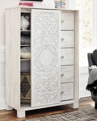 Paxberry Dressing Chest - White Accent Chest modern furniture Contempo Furniture