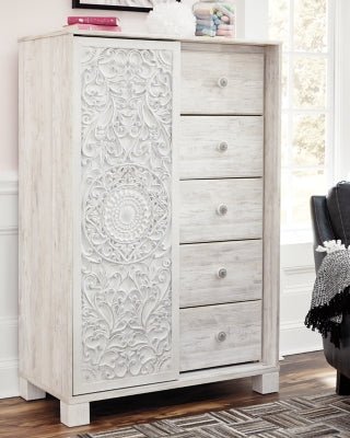 Paxberry Dressing Chest - White Accent Chest modern furniture Contempo Furniture