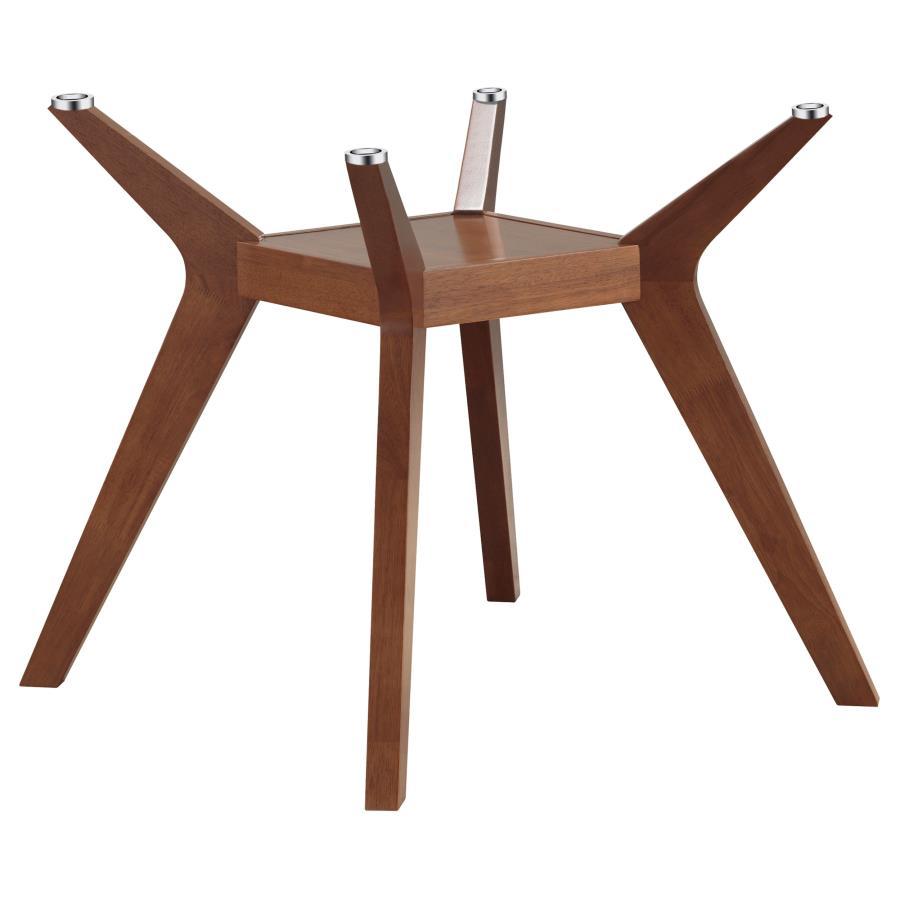 Paxton - Square Wood Dining Table Base - Nutmeg Table Base modern furniture Contempo Furniture
