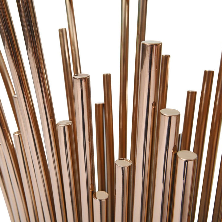 Paxton - Modern Glass + Rosegold Console Table