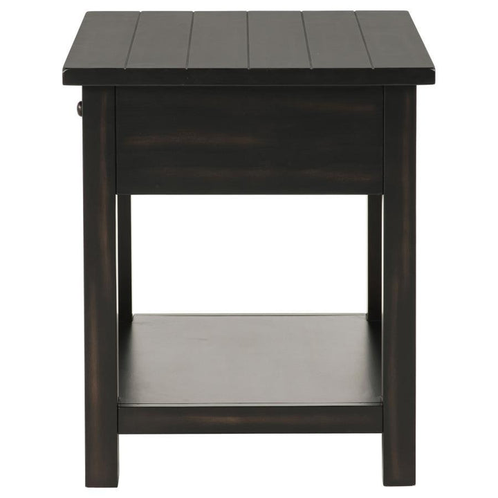 Payne - 1 - Drawer Wood End Table With Shelf - Java End Table modern furniture Contempo Furniture
