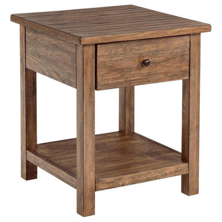 Payne - 2 Piece Coffee And 1 - Drawer End Table Set - Brown Table Set modern furniture Contempo Furniture