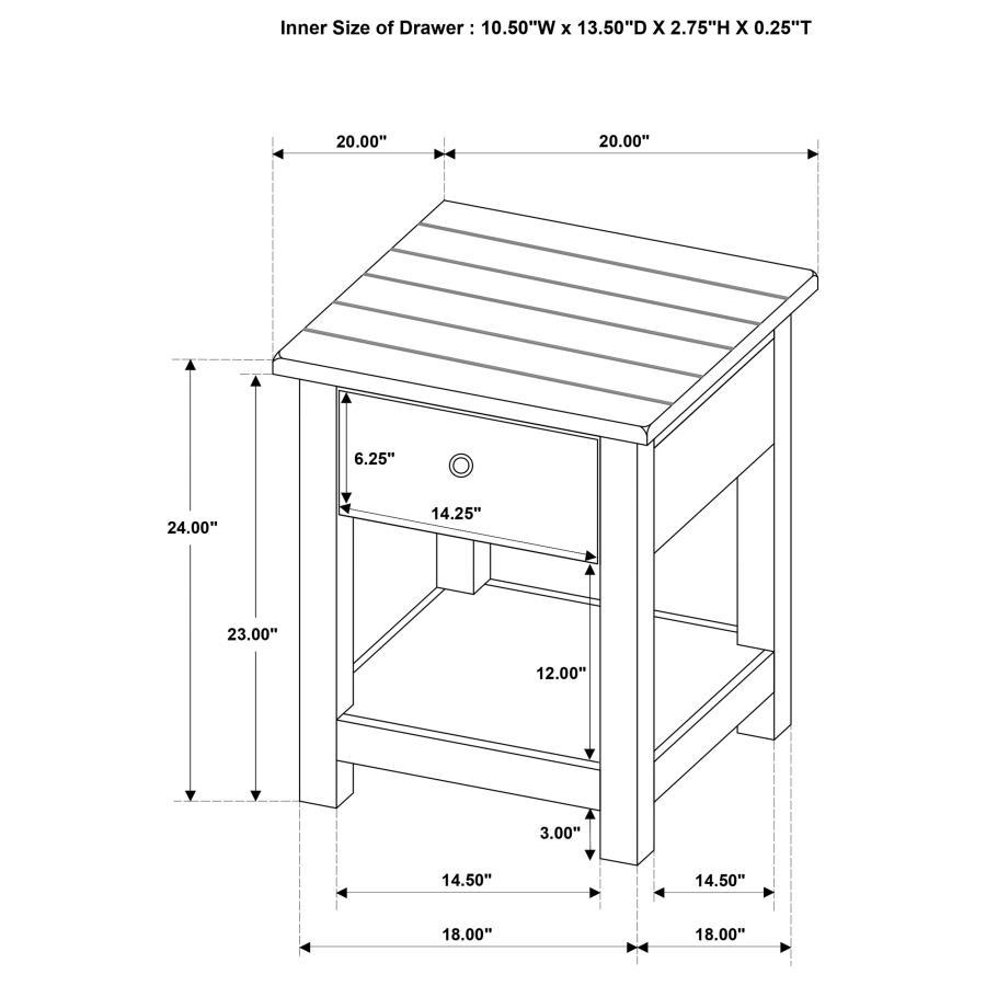 Payne - 2 Piece Coffee And 1 - Drawer End Table Set - White Table Set modern furniture Contempo Furniture