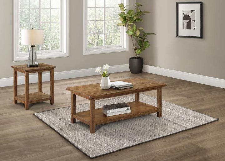 Payne - 2 Piece Coffee And End Table Set - Distressed Brown Table Set modern furniture Contempo Furniture