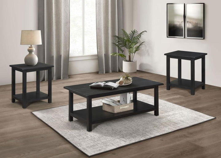 Payne - 3 Piece Coffee And End Table Set Distressed - Java Table Set modern furniture Contempo Furniture