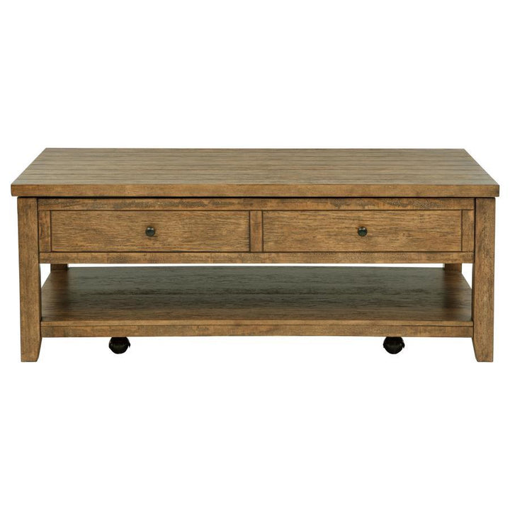 Payne - 48" Mobile Lift Top Coffee Table - Distressed Brown Coffee Table modern furniture Contempo Furniture
