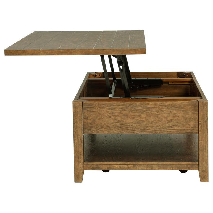 Payne - 48" Mobile Lift Top Coffee Table - Distressed Brown Coffee Table modern furniture Contempo Furniture