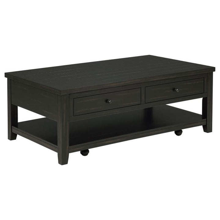 Payne - 48" Mobile Lift Top Coffee Table - Distressed Java Coffee Table modern furniture Contempo Furniture