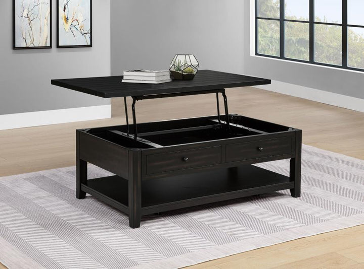 Payne - 48" Mobile Lift Top Coffee Table - Distressed Java Coffee Table modern furniture Contempo Furniture