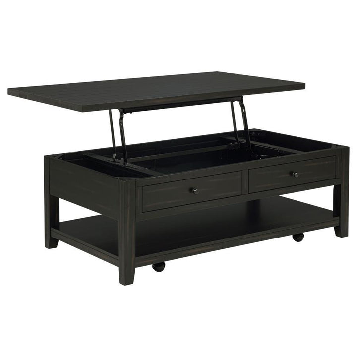 Payne - 48" Mobile Lift Top Coffee Table - Distressed Java Coffee Table modern furniture Contempo Furniture
