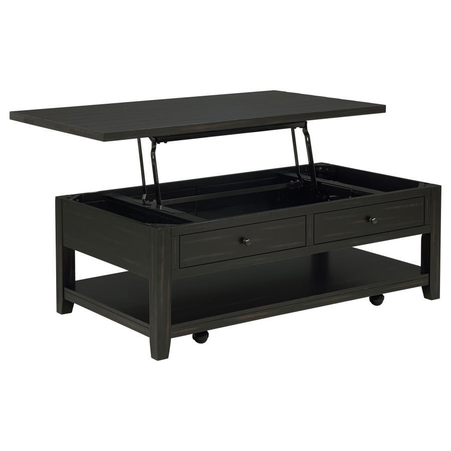 Payne - 48" Mobile Lift Top Coffee Table - Distressed Java Coffee Table modern furniture Contempo Furniture