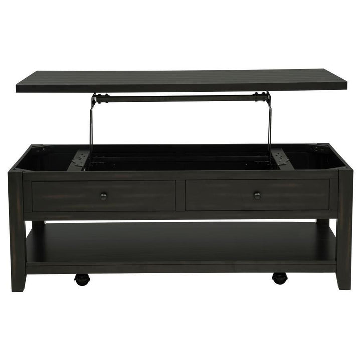 Payne - 48" Mobile Lift Top Coffee Table - Distressed Java Coffee Table modern furniture Contempo Furniture