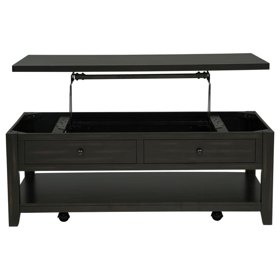 Payne - 48" Mobile Lift Top Coffee Table - Distressed Java Coffee Table modern furniture Contempo Furniture