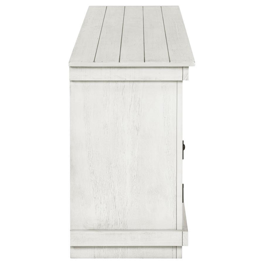 Payne - 60" TV Stand Media Console - Distressed White TV Stand modern furniture Contempo Furniture