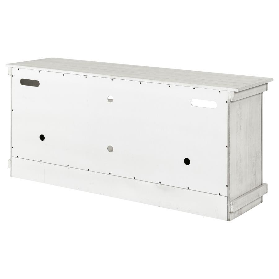 Payne - 60" TV Stand Media Console - Distressed White TV Stand modern furniture Contempo Furniture